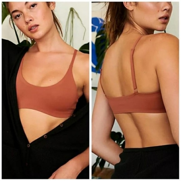 Free People Other - Free People - Scoop Neck Stella Scuba Bralette Bra Sunrust - Size XS OB1121468